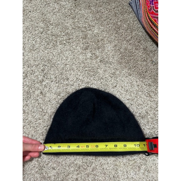 Wilsons Leather Black Genuine Leather Beanie Fur Furry Winter Faux Cap Hat - Picture 6 of 6